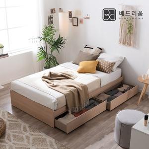 베드리움 미니멀 수납침대SS+듀얼쿠션 매트리스 SET