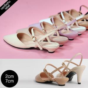 [바닐라슈]체리썸 스윙스트랩 슬링백 플랫&펌프스(2cm,7cm)