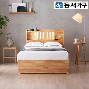이즈 우든 LED 원목 수납 SS침대 프레임 DF921877