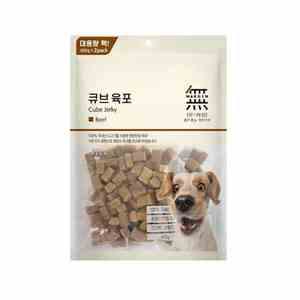 바우와우 무마진큐브육포 800g 소고기/연어/치킨 실속형 대용량간식 훈련용