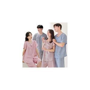 커플 풍기 인견 잠옷 여성 여름 홈웨어 파자마 세트 95호 100호 105호