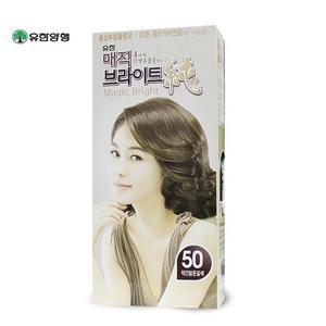 유한 매직브라이트순 50호 약간 밝은 갈색 새치커버 염색약