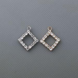 비즈아이 [7136-06]큐빅펜던트 줄란마름모한고리 15x17mm ,1개