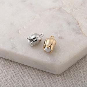 비즈아이 [7283-05]진주펜던트 튤립진주 9x8mm ,1개