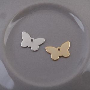비즈아이 [7311-13]메탈펜던트 납작나비 12x13mm ,1개