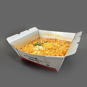 국산 이지쿡 캔 라조 한강 라면끓이는기계  일회용라면용기 인덕션종이용기 일회용냄비 사각형 원형 300개