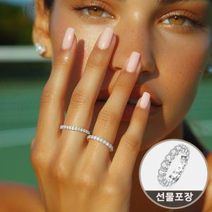 모이사나이트 테니스 반지 18K 이터니티링 GRA보증서