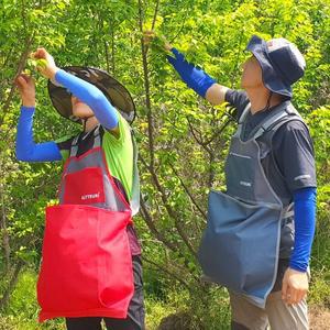 다담아 수확 앞치마 방수 주방 작업앞치마 매실 고추 농사