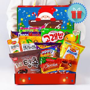 크리스마스 산타1호 아담 사이즈 패키지형 종합과자선물세트 간식꾸러미 손잡이 박스 단체