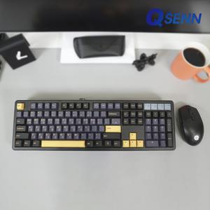 큐센 Q104 PBT 풀윤활 가스켓 유무선 기계식 키보드 블랙 하이무 저소음 바다소금