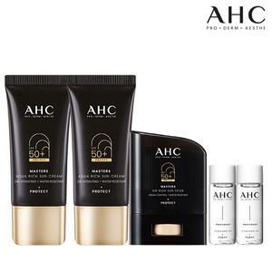 AHC 마스터즈 선크림 듀오세트+마스터즈 에어리치 선스틱 14g+(GIFT)클렌징오일 20ml 2개