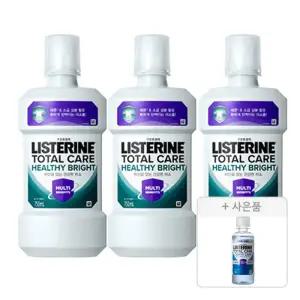 리스테린 헬씨 브라이트 750ml, 3개 + 증정(캐비티케어 마일드, 100ml, 1개)