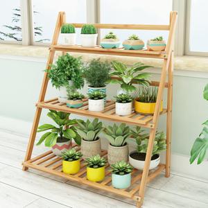굿 가드닝 3단 대나무 화분진열대A 60cm