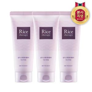 온더바디 라이스테라피 쌀겨 스크럽 폼클렌징 150g 3개