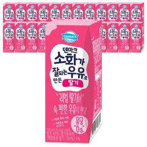 덴마크 소화가 잘되는 우유로 만든 딸기 190mlx24개(1박스)