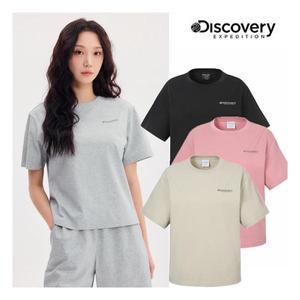 [AK플라자] [디스커버리] 25SS 여성 프레시벤트 워시드 경량 트레이닝 반팔 티셔츠 DWTR66053 택1