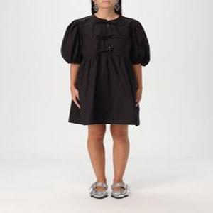 25SS 가니 미디 원피스 F9005099 BLACK DOM