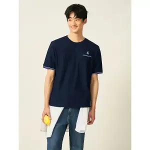 [빈폴] [빈폴]포켓 라인 배색 라운드넥 티셔츠 네이비 (BC5442C36R) (BC5442C36R)