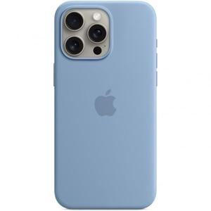 Apple 애플 아이폰15프로맥스 실리콘 케이스, 맥세이프 포함 - 윈터 블루