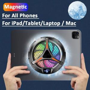 알루미늄 노트북 태블릿 스탠드 라디에이터가있는 전용 X42 마그네틱 쿨러 팬 iPad iPhone Mac 펠티어