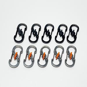 파크라이프 마이크로락 초 미니 카라비너 도난방지 잠금장치 10P 블랙5P+실버5P