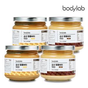 바디랩 국내산 땅콩버터100(오리지널2+크런치2)