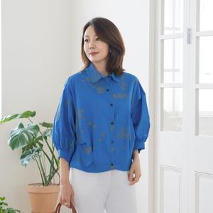 엄마옷 마담4060 레터링나염자켓 여름자켓 셔츠-ZBL2505050-
