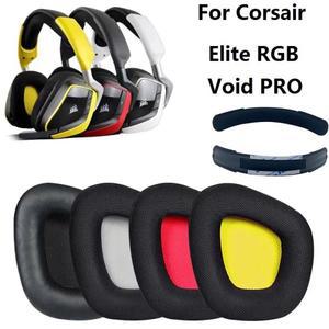 Corsair Void PRO/ELITE RGB 헤드폰용 이어 패드 교체용 쿠션 커버 귀마개 베개 헤드밴드