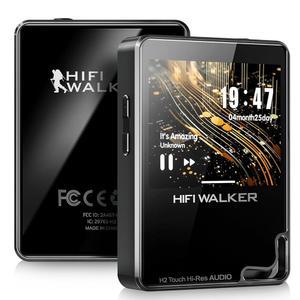 HIFI WALKER H2 터치 128GB 고해상도 휴대용 음악 플레이어, 터치스크린 디지털 오디오 플레이어 블루투스 5.2 DAP(ESS DAC 포함), 512GB 확장형 스토리지 및 10시간 배터리