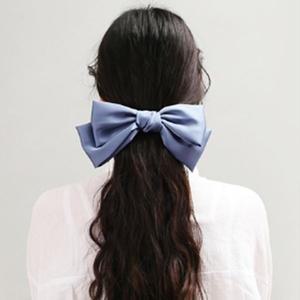 빅사이즈 리본 자동 헤어핀 블루 국산 청순 모던 여신 데일리