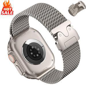 Apple 시계 밴드 용 티타늄 스트랩 45mm 46mm 49mm 42mm iWatch 44mm 41mm 40m 루프 코레아 팔찌 시리즈 Ultra 10 9 8 7 6 5 SE