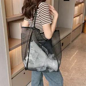 070 대형 다용도 메쉬 비치백 가방