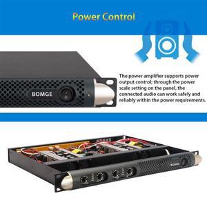 BOMGE 디지털 전문 6400W x 4 파워 앰프 1U 채널 오디오 고출력 서브우퍼 DJ 무대 룸 노래방