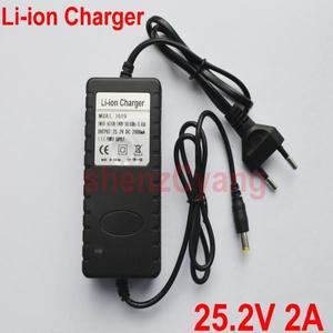 1PCS 고 충전기 25.2v 2A 6 문자열 18650 리튬 25V 2000mA 배터리 DC 폴리머