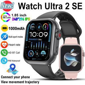 스마트 워치 울트라 2 SE 남성 여성 1000mAh HD AMOLED 심박수 100 스포츠 블루투스 통화 GPS 트랙 Apple 용 방수 Smartwatch