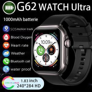 Apple Watch Ultra G62 1000 mAh 남성용 여성용 1 83 인치 HD 풀 터치 스크린 IP68 Bluetooth Talk Smartwatch 용 작은 미트볼