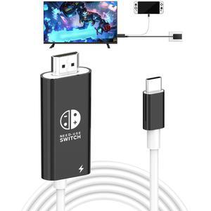 스위치와 호환되는 Dnkeaur USB C to HD 어댑터 케이블 TV 프로젝션 화면용 스위치 도킹 스테이션을 대체하는 Type 변환 OLED 도크