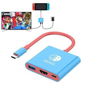 스위치 도킹 스테이션용 도크 4K HD USB 3 0 100W C 충전 포트를 갖춘 업그레이드 휴대용 어댑터