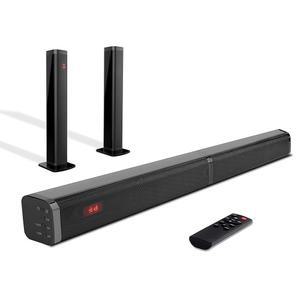 스피커 스마트 TV 사운드 바용 바 80W 분할 바, 서라운드 강력 베이스, HDMI-ARC/광학/AUX 연결 2-in-1 TV용 분리 바가 있는 홈 시어터