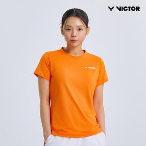 빅터 VICTOR V-Essential Slim Tee 반팔 티셔츠 여성용 25ATS001F 배드민턴 탁구 스쿼시 스포츠웨어 25ATS0