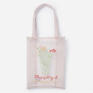 갤러리아 [써스데이아일랜드]2025 S/S 플라워 자수 메쉬 에코백(T254MBP235W)