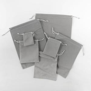 벨벳 스트링 파우치 더스트백 그레이 15x20cm (WFI27IQ)