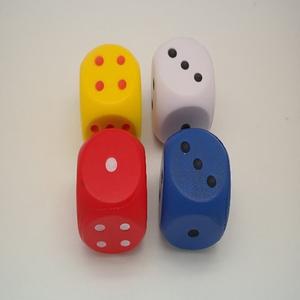EVA소프트주사위(6-6-6cm) 4색 1세트/세트/게임용/주사위/어린이/초등/학생/수학/교구/놀이/큰주사위