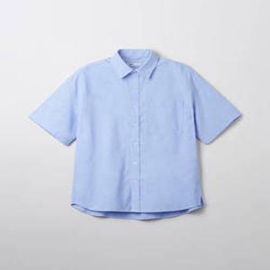 SPAO 스파오 [링클프리] 옥스포드 오버핏 반팔 셔츠_SPYWF25C51 554474
