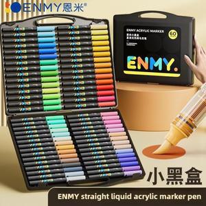 ENMY 1/24/60 색상 직접 액체 아크릴 마커 혼합 가능한 소프트 팁 불투명 아트 학교 용품 문구