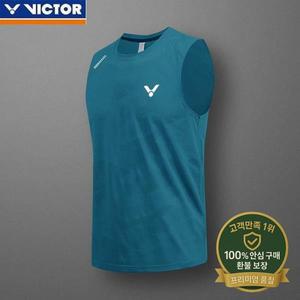 VICTOR 빠른 건조 통기성 스포츠 캐주얼 민소매 남성 러닝 피트니스 배드민턴 탁구 간단한 인쇄