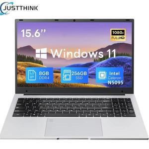 게임용 노트북 잠금 해제 15.6 인치 셀러론 N5095, 윈도우 11, IPS 원 키 지문, 16GB DDR4 RAM, 512GB, 1TB