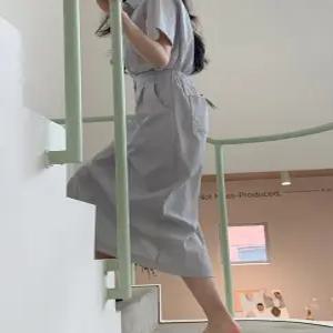 유로 셋업 롱 스커트 / 스트라이프 스커트