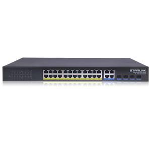 스타링크 24포트+4SFP+4GE 기가비트 POE 스위칭허브 총용량 380W SL-POE3028GSFP 네트워크장비 용품 인터넷