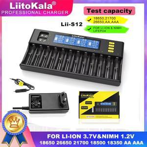 Liitokala Lii-PD4 S12 18650 배터리 충전기 3.7V NiMH 21700 AA
